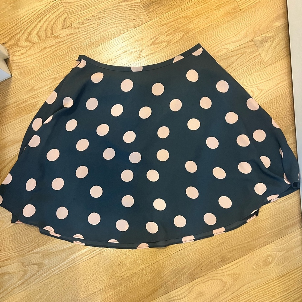 Polka Dot Skirt in Navy and Pink